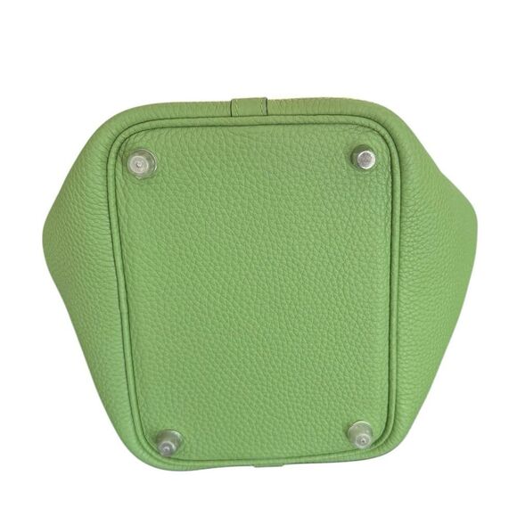 HERMES Taurillon Maurice Picotin Lock 18 PM Vert Criquet Green NEW 2021 - Picture 8 of 13